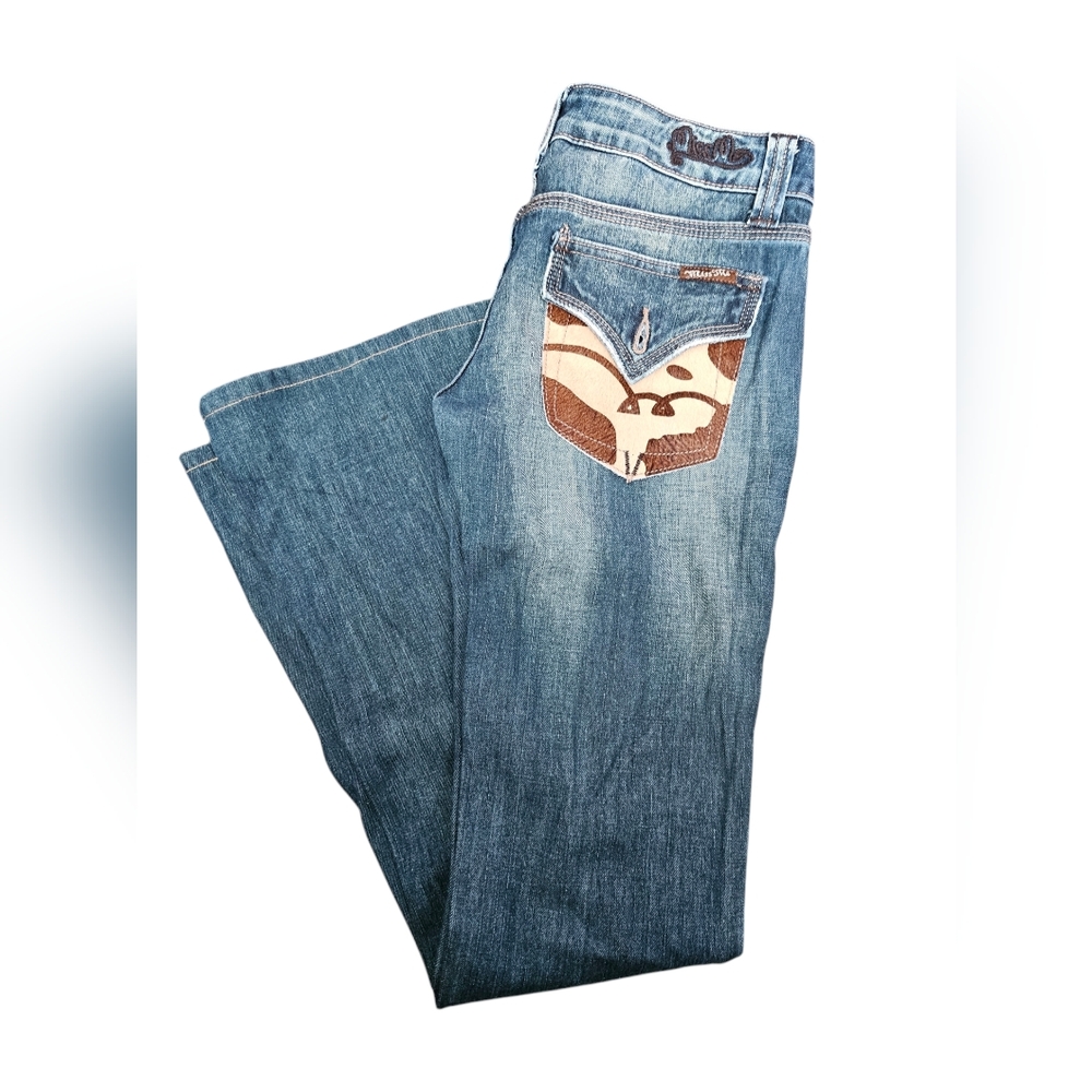 Miss Me Special Edition Women Cowhide Bootcut Jeans Size 28